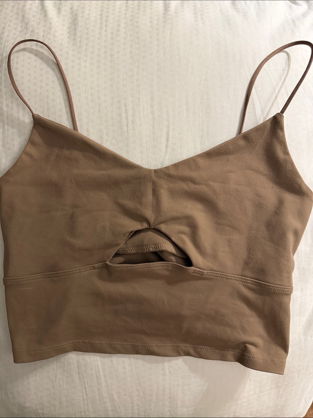 Abercrombie & Fitch Soft A&F Collection Cutout Tank Top Womens Small Brown Cami